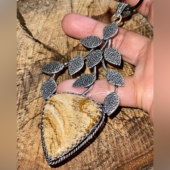 Large Picture Jasper Pendant 4 1/2” - Picture 1 of 13